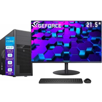 Computador Skill Pro Intel 12 Geração Core I5 12400F 16GB DDR4 Placa De Vídeo Geforce 2GB SSD 512GB Monitor 21.5" LED SP-092