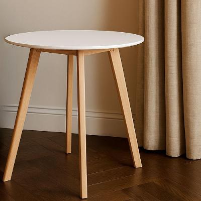 Mesa De Jantar Sala Cozinha Redonda Leda Elegante 80cm Branca