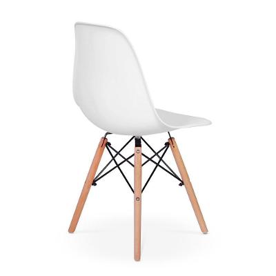Kit Mesa Eiffel 120cm Preta 4 Cadeiras Charles Eames Branca