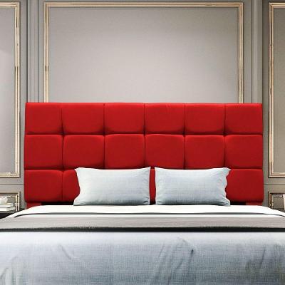 Cabeceira Estofada Cama Box Casal 160 Cm Costa Rica Suede Vermelho