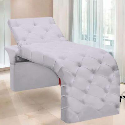 Maca Estofada Estética Cílios Regulável Spa Suede Maitê Branco