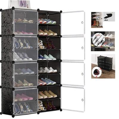 Sapateira Dupla Gigante Armario Modular Ajustavel Organizador 16 Prateleiras Porta Sapatos Brinquedos Roupas Grande 32 P
