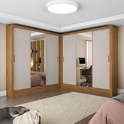Closet Casal Duplo Fortaleza 6 Portas Plus 12 Prateleiras Cinamomo Com Off White
