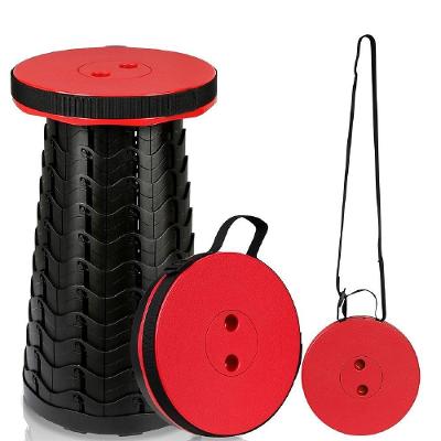 Banqueta Telescopica Dobravel Com Alca Pratica Para Pesca Praia Fila Show Acampamento Bolsa Portatil Vermelha
