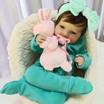 Bebê Reborn Menina Olhos Abertos Artesanal Realista Cabelo Implantado Fio A Fio