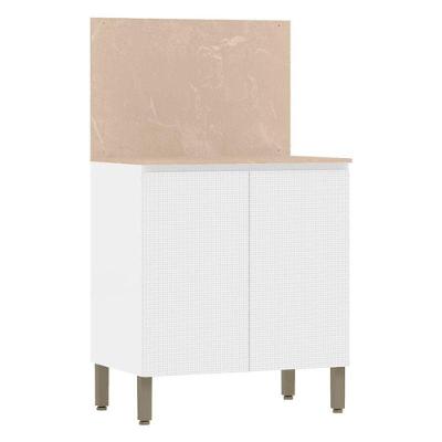 Balcão 2 Portas 80 Cm Art 6018 Com Tampo E Painel Branco ártico – Kits Paraná