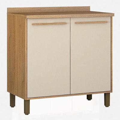 Balcão De Cozinha 800 2 Portas Salvador Cinamomo Off White - Valdemóveis