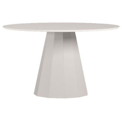 Mesa De Jantar 135x135 Cm Isis Com Vidro Off White – New Ceval