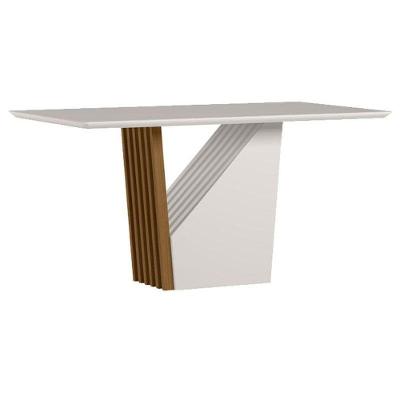 Mesa De Jantar 160x90 Cm Veneza Com Vidro Ype Off White – New Ceval