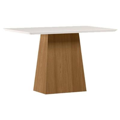 Mesa De Jantar 120 Cm Barbara Com Vidro Ype Off White – New Ceval