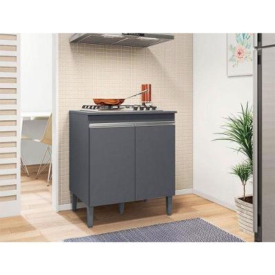 Balcão Cooktop Ambiente Andréia Cinza Fosco - Ajl