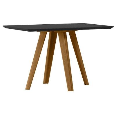 Mesa De Jantar 120x80 Cm Mariah Com Vidro Ype Preto – New Ceval