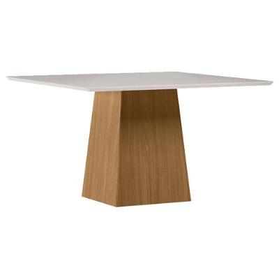 Mesa De Jantar 135x135 Cm Barbara Com Vidro Ype Off White – New Ceval