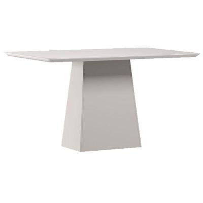 Mesa De Jantar 135x90 Cm Barbara Com Vidro Off White – New Ceval