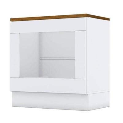 Balcão Forno De Embutir Nova York Branco Com Tampo Nature – Henn