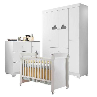 Quarto De Bebê Ane Com Berço Americano Mirelle Branco Brilho – Phoenix Baby