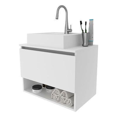 Balcão Gabinete Suspenso Para Banheiro Bn3606 Branco - Tecnomobili