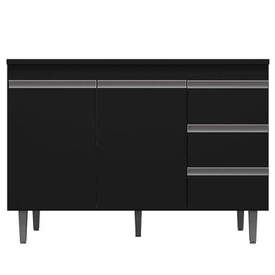 Balcão De Pia Andréia 120 Cm Preto – Ajl