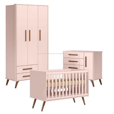 Quarto De Bebê Q Encanto Retrô Rosa - Qmovi