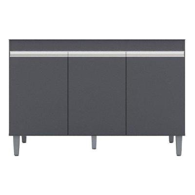 Balcão De Pia Manu 120 Cm Cinza Fosco - Ajl