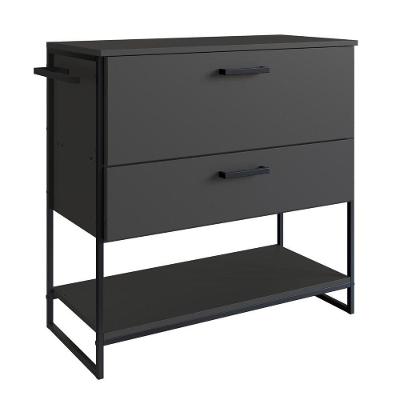 Gabinete Para Banheiro Industrial Com Gaveta E Porta Sem Cuba Grafite
