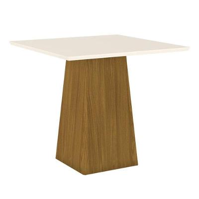 Mesa De Jantar Dora 90 Cm Tampo Reto Nature Off White – Henn