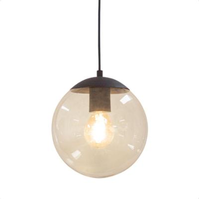 Lustre Pendente Blumenau Globb E27 Bivolt âmbar