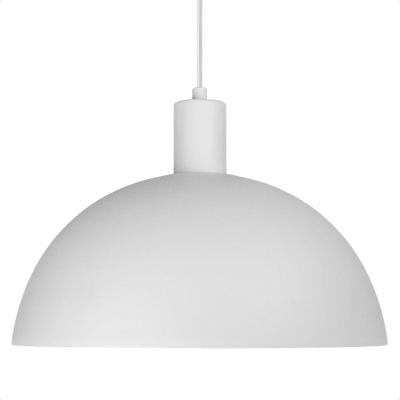 Lustre Pendente Blumenau Bia Meia Lua E27 Bivolt Branco
