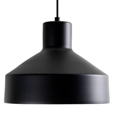 Lustre Pendente Blumenau Liza Minimalista E27 Bivolt Preto Com Dourado
