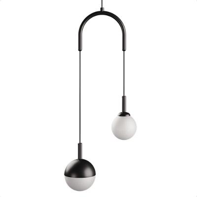 Lustre Pendente Blumenau Macadâmia Duplo G9 Bivolt Preto