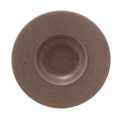 Prato Para Risoto Em Cerâmica Mist 26cm Wolff Marrom Matte