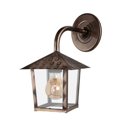 Kit 4 Arandela Colonial Nina Quadrada Vidro Liso E27 Bivolt Cobre
