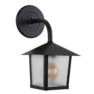 Kit 2 Arandela Colonial Nina Quadrada Vidro Pontilhado E27 Bivolt Preto