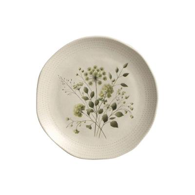 Prato Sobremesa Em Cerâmica Orgânico Ammi 19,5cm Porto Brasil