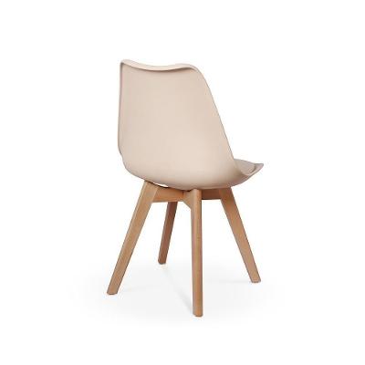 Kit Mesa Jantar Eiffel 120cm Branca + 04 Cadeiras Leda Nude