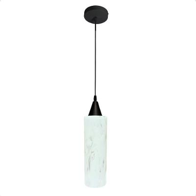 Lustre Pendente Taschibra Anne Murano Leitoso Transparente E27 Bivolt Preto