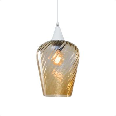 Lustre Pendente Taschibra Monalisa G Rigato âmbar E27 Bivolt Branco