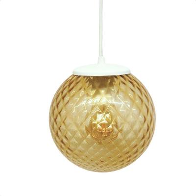 Lustre Pendente Taschibra Sfera P Boreal Conhaque E27 Bivolt
