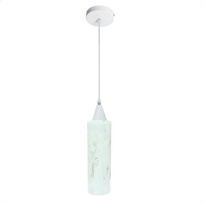 Lustre Pendente Taschibra Anne Murano Leitoso Transparente E27 Bivolt Branco