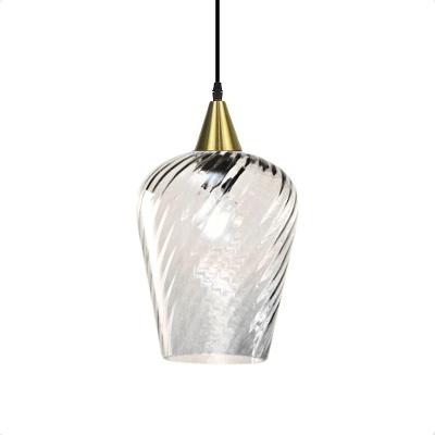 Lustre Pendente Taschibra Monalisa G Rigato Transparente E27 Bivolt Ouro