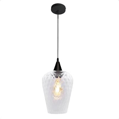 Lustre Pendente Taschibra Monalisa G Boreal Transparente E27 Bivolt Preto
