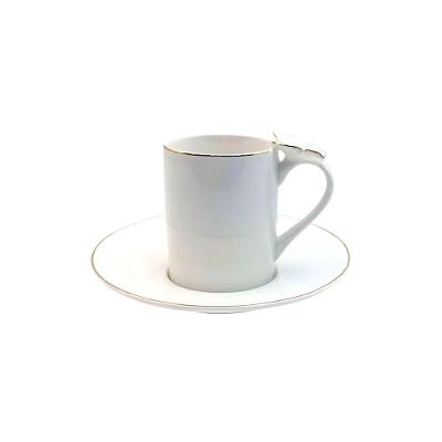 Conjunto De Xícaras Para Café Com Pires Em Porcelana Ramoudie Com 8 Peças 100ml L'hermitage