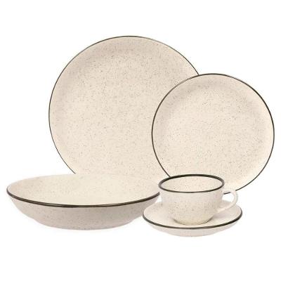 Jogo De Jantar Em Cerâmica Flat Com 30 Peças Oxford Duna