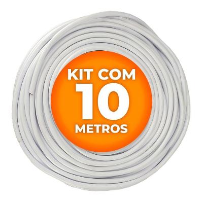 Cabo Pp Branco 4 Vias (4 X 2,5mm) Cobreado 10 Metros