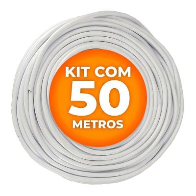Cabo Pp Branco 4 Vias (4 X 2,5mm) Cobreado 50 Metros