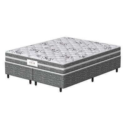 Conjunto Box Queen Mola Ensacada Prodormir Solar Bambu Cinza