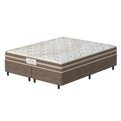 Conjunto Box Queen Mola Ensacada Prodormir Solar Bambu Bege