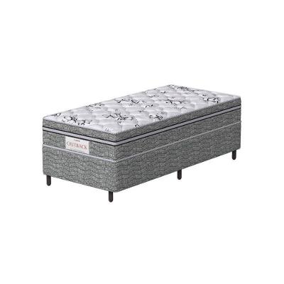 Conjunto Box Solteiro Mola Ensacada Prodormir Outback New Cinza