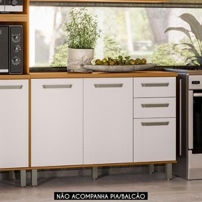 Balcão De Cozinha Para Pia 120cm Rita Freijó/off Acetinado Z44 - Mpozenato