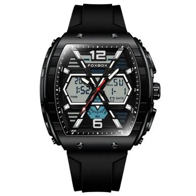 Relógio De Quartzo Esportivo Masculino Dual Display Led Digital A Prova D'água Preto